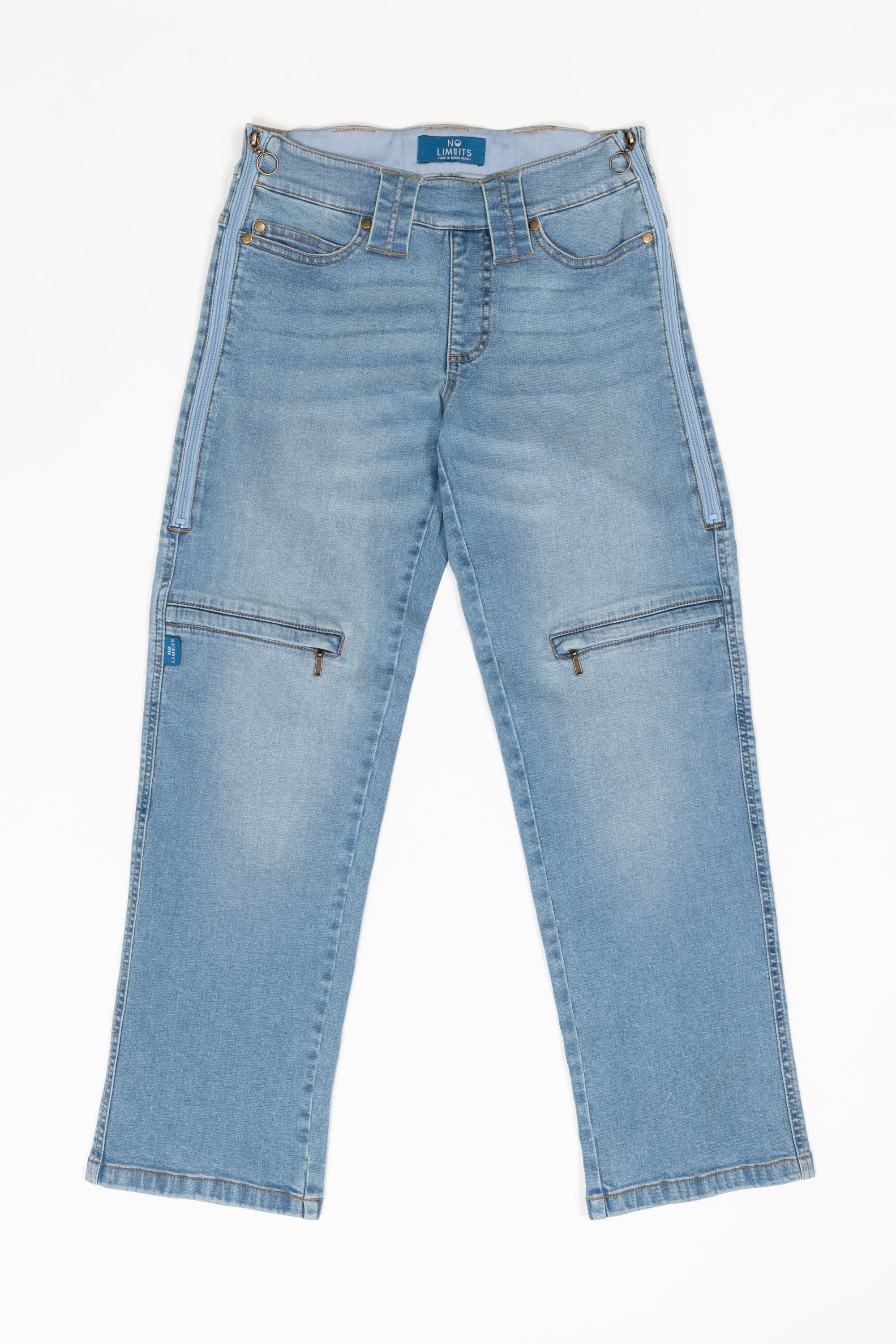 The No Limbits Adaptive Women's Light Wash Wheelchair Pants
