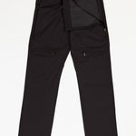 The thigh pocket from the pants unzips the whole hip.