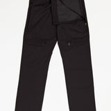 The thigh pocket from the pants unzips the whole hip.