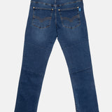 The back of the No Limbits Adaptive Men's Dark Wash Unlimbited Pant. They have two big pockets on the back.
