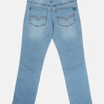 The back of the No Limbits Adaptive Men's Light Wash Unlimbited Pant. They have two big pockets on the back.