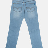 The back of the No Limbits Adaptive Men's Light Wash Unlimbited Pant. They have two big pockets on the back.