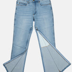 The No Limbits Adaptive Men's Light Wash Unlimbited Pants, which zips from the ankles.