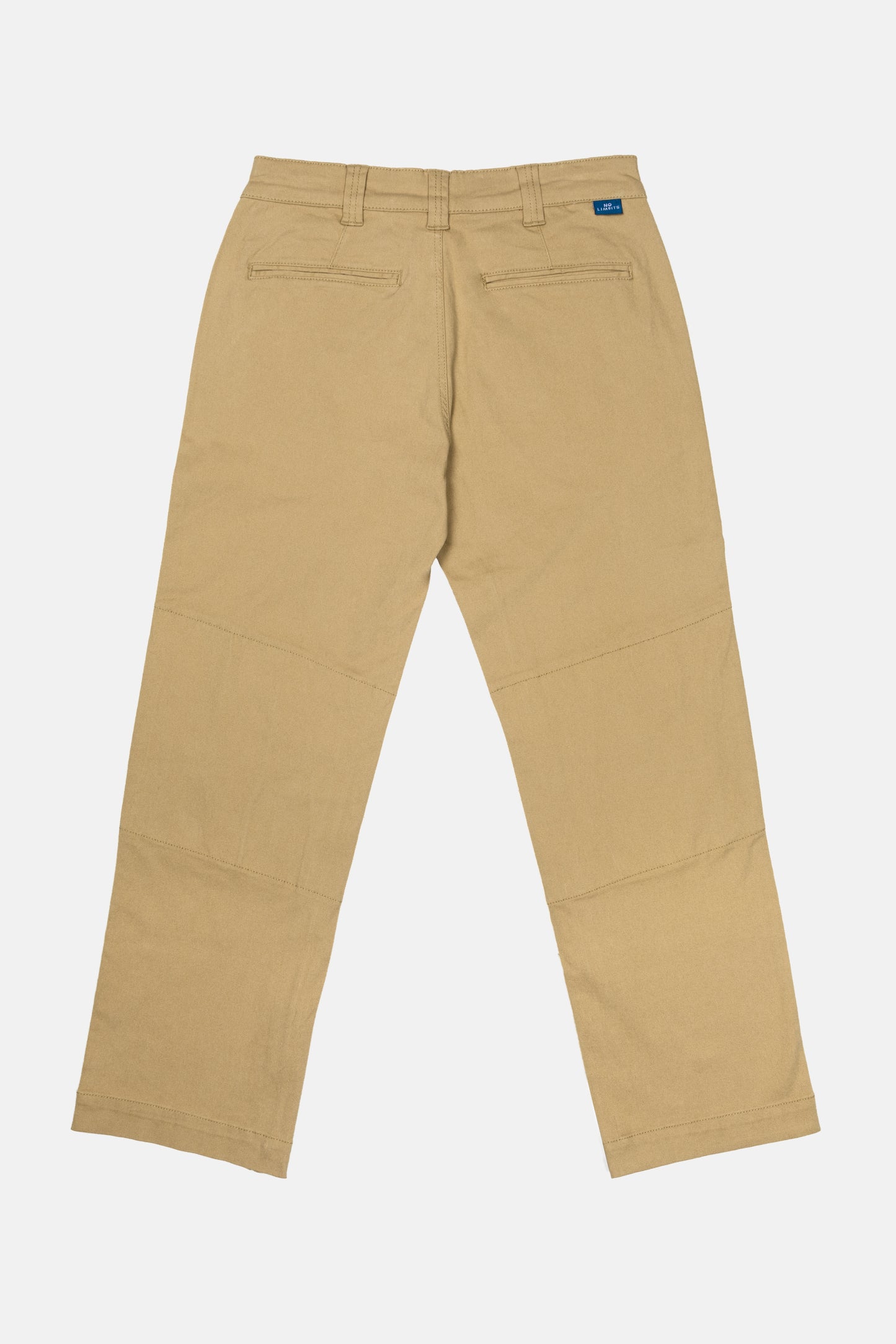 The back of the No Limbits Adaptive Women's Khaki Unlimbited Pants. There are pockets in the back of the pants.